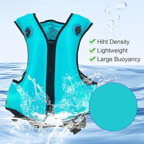 Aufblasbare Schwimmweste, Unisex-Erwachsene Tragbar Auftriebshilfe Weste schwimmhilfe für den Wassersport, Schnorchelnd, Schwimmen, Surfen, Bootfahren