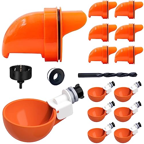 Poutilor Chicken Feeder No Waste Automatic Poultry Feeder Ports, DIY