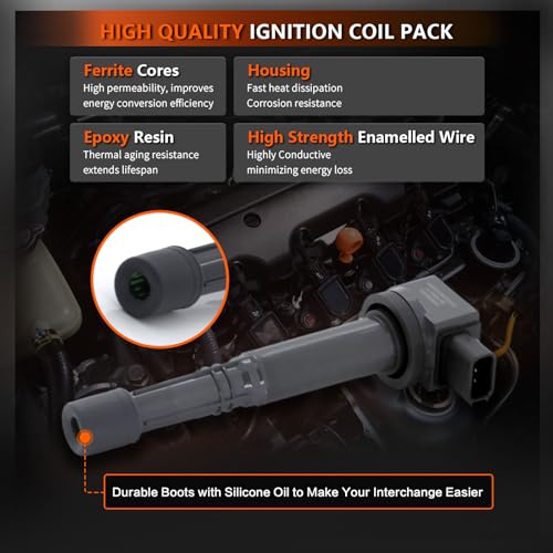 Image of UF311 Ignition Coil Pack Spark Plugs for Honda CR-V 2002-2009