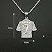 Rock Silver Number 7 Football Necklace Soccer Charm Jewelry - Men's Jersey Player Pendant