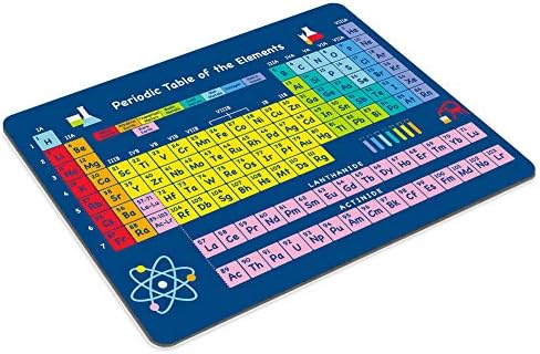 Wasach Gaming Mouse Pad Custom,Periodic Table by Chemistry Elements for Classroom Geek Science Lovers Non-Slip Thick Rubber Large Mousepad