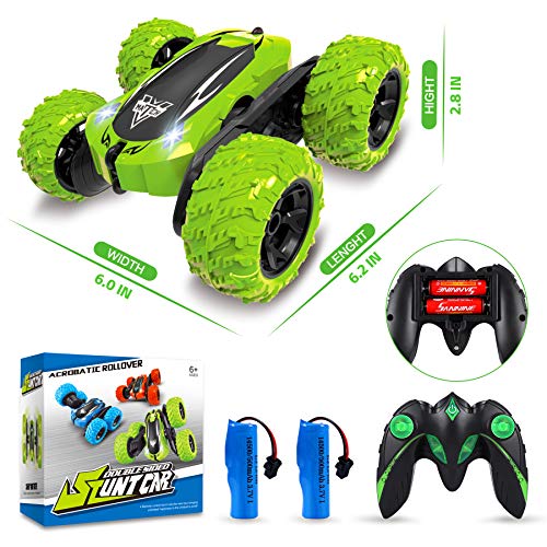 Remote Control Car,4Wd Double Sided 360° Rotating Rc Car With Headlights, Stunt Car Toy, Kid's Toy Gift Cars For 6 7 8 9 10 11 12 Years Old Boys #TOP4