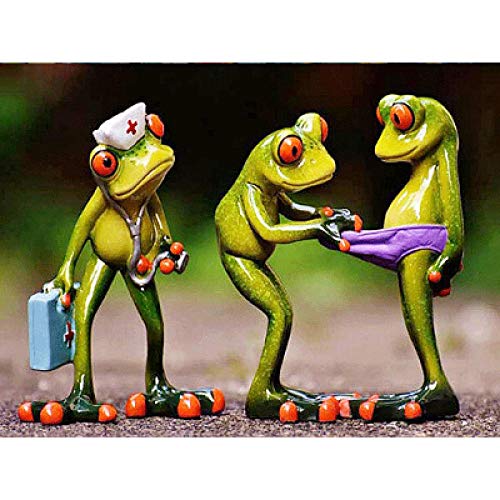 Kit broderie diamant 5D grenouille infirmière pour soirée détente