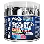 Clean Collagen Retinol For Face Moisturizer Cream | Snail Mucin Hyaluronic Acid Jojoba Vitamin C Ceramides Licorice Niacinamide Aloe Vera Rosehips MSM Arginine Glowing Skin Facial Lotion - Image 5