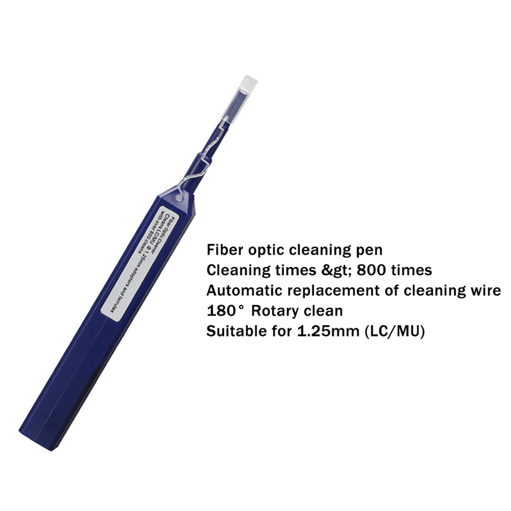 Kit de Limpieza de Fibra Óptica de 50 Piezas Herramienta de Limpieza de Fibra Óptica con Casete de Limpieza de Fibra para Conectores LC