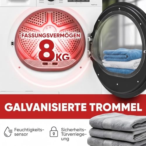 PKM Wärmepumpentrockner WPTO8-13DE - 8 KG - 13 Programme