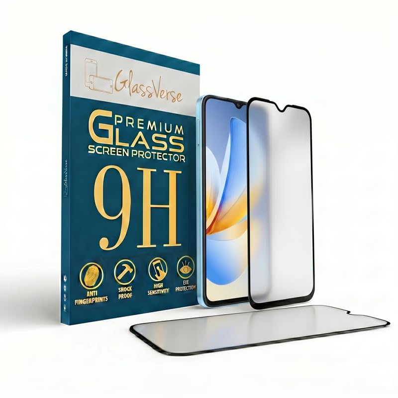 Image of GlassVerse Matte Tempered Glass for Realme C71 | Anti Glare, Smooth Touch Screen Protector, 9H Hardness, Edge to Edge, Case Friendly, Hassle-less Installation Kit Included. (Pack of 2)