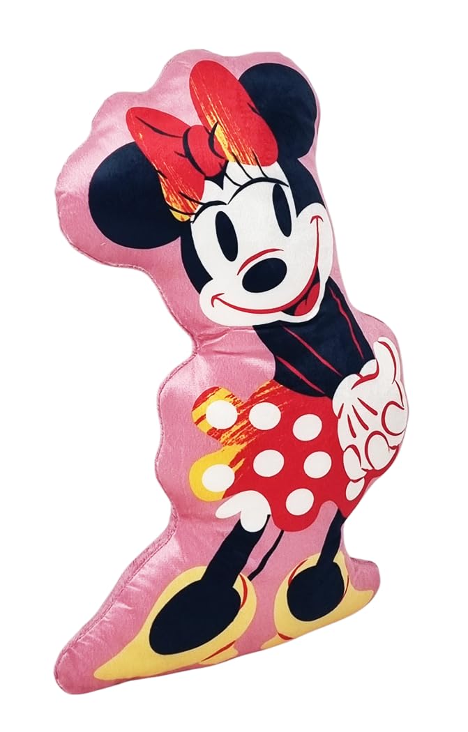 Disney Coppia Cuscini Decorativi Sagomati Soft Morbidi a Forma di Mickey Mouse Topolino e Minnie Mouse Topolina 35x20cm