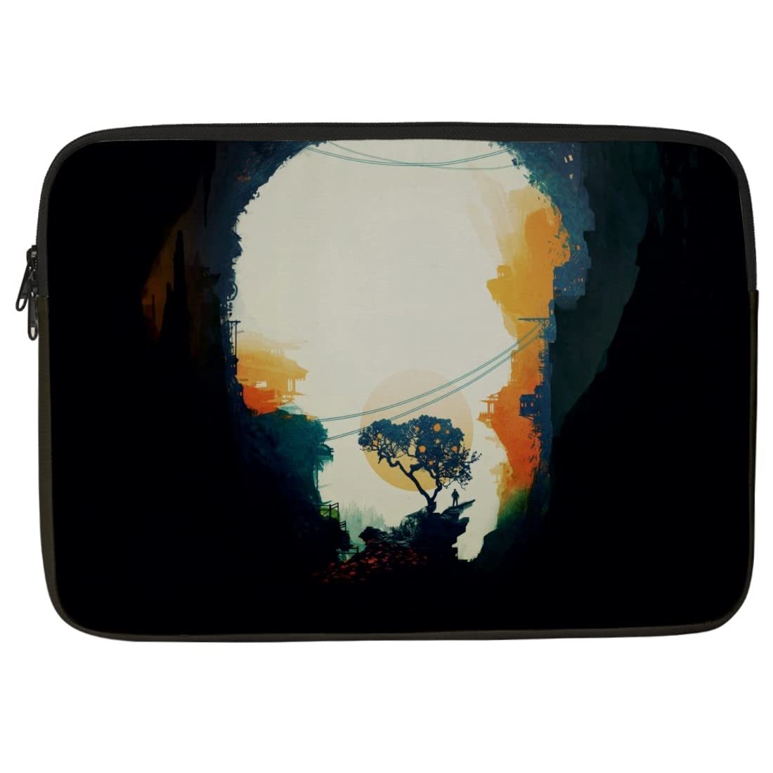Crazyify Night Tree Printed Laptop Sleeve/Laptop Case Cover/Laptop Bag 14 inch with Shockproof & Waterproof Linen On All Inner Sides | MacBook/Laptop Sleeve for Men & Women (B0B49QRVFQ) Amazon Price History, Amazon Price Tracker