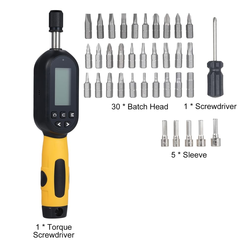 Tester bitów cyfrowy zestaw śrubokrętów miernik momentu obrotowego 27.3-269.8 cm-Lbs/1.2-12N. M z brzęczykiem/światłem LED