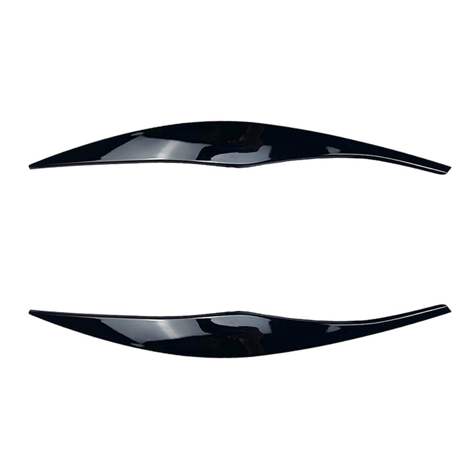 Kohlefaser-Autoscheinwerfer-Augenbrauen-Augenlid-Trim Augenbrauen Augenlider Deckel Compatible With 3er E90 E91 320i 330i Sedan Touring 2005–2012(Gloss Black)