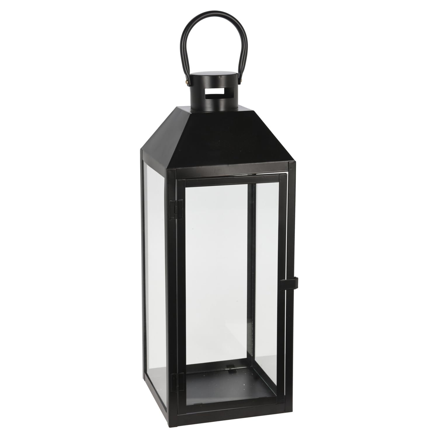 Mojawo 3er Set Gartenlaterne Windlicht Laterne Laternen Metalllaterne Set Dekoration Außen Metall Schwarz H23/39/49cm
