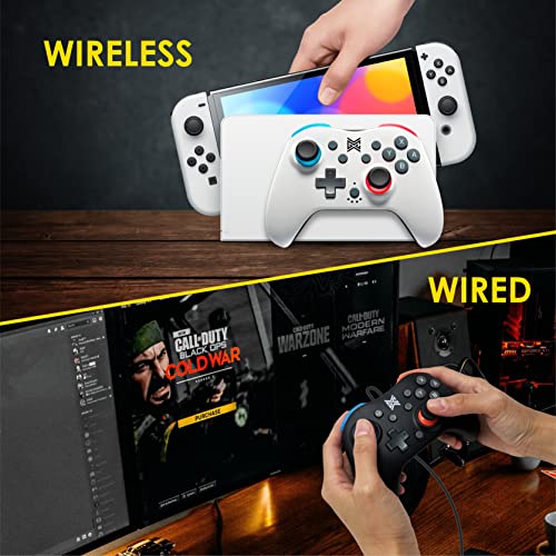 MGC Switchplate Compact Wireless Gaming Controller Gamepad, Switch/Windows PC, Programmable Back
