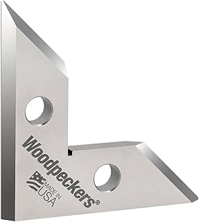 Woodpeckers DeadNutz Square, 3-in-1 Stainless Steel Mini Square Setup Tool, Inside 90s & Outside 90s and 45s