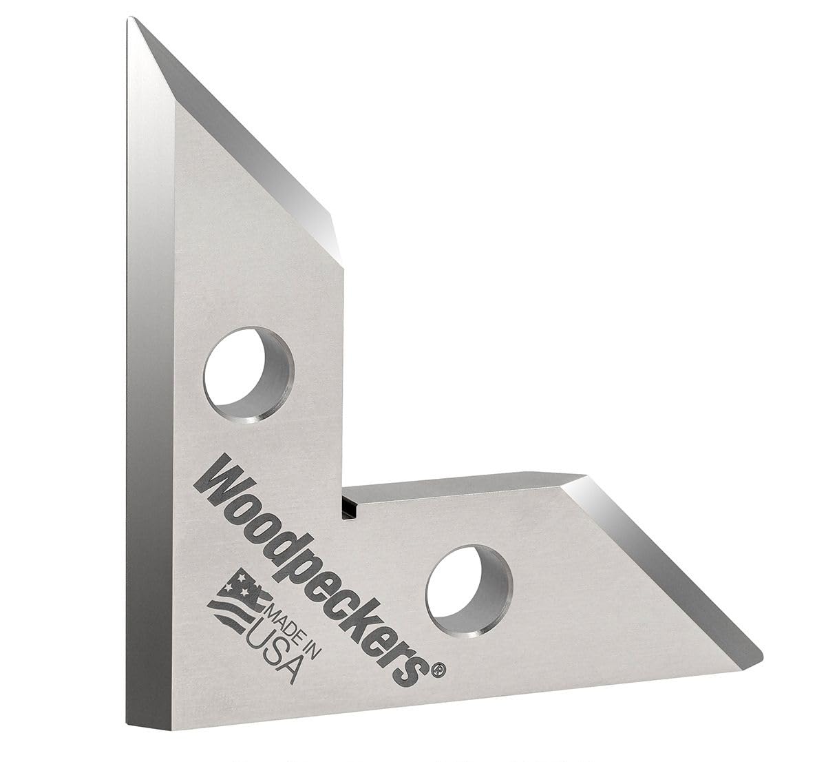 Woodpeckers DeadNutz Machinist Square, 3-1/2" Stainless Steel Precision Square Setup Tool, .0002" Tolerance Inside & Outside 90s + 45 DNSQ-3