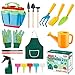 23 Pièces Outils Jardin Enfant, Outils de Jardinage, Outils de Jardinage pour Enfants, Jouet de Jardin Enfant avec Arrosoir,Gants,Râteau,Pelle,Outils de Jardin Kit