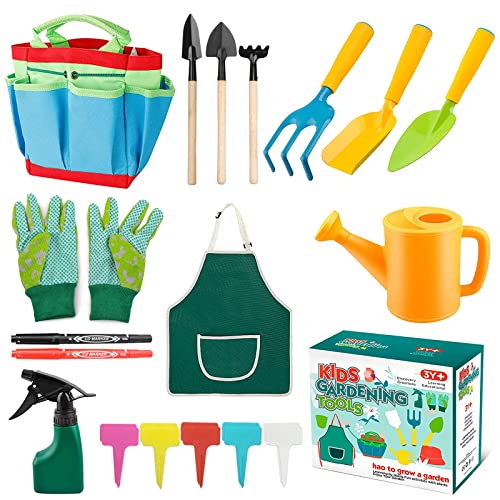 JOKILY 23 Pièces Kit Jardinage Enfant, Outils Jardin Enfant, Outils de Jardinage, Outils de Jardinage pour Enfants, Jouet de Jardin Enfants avec...
