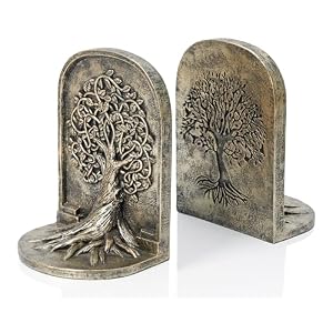7 Inch Vintage Tree of Life Decorative Bookends Pair
