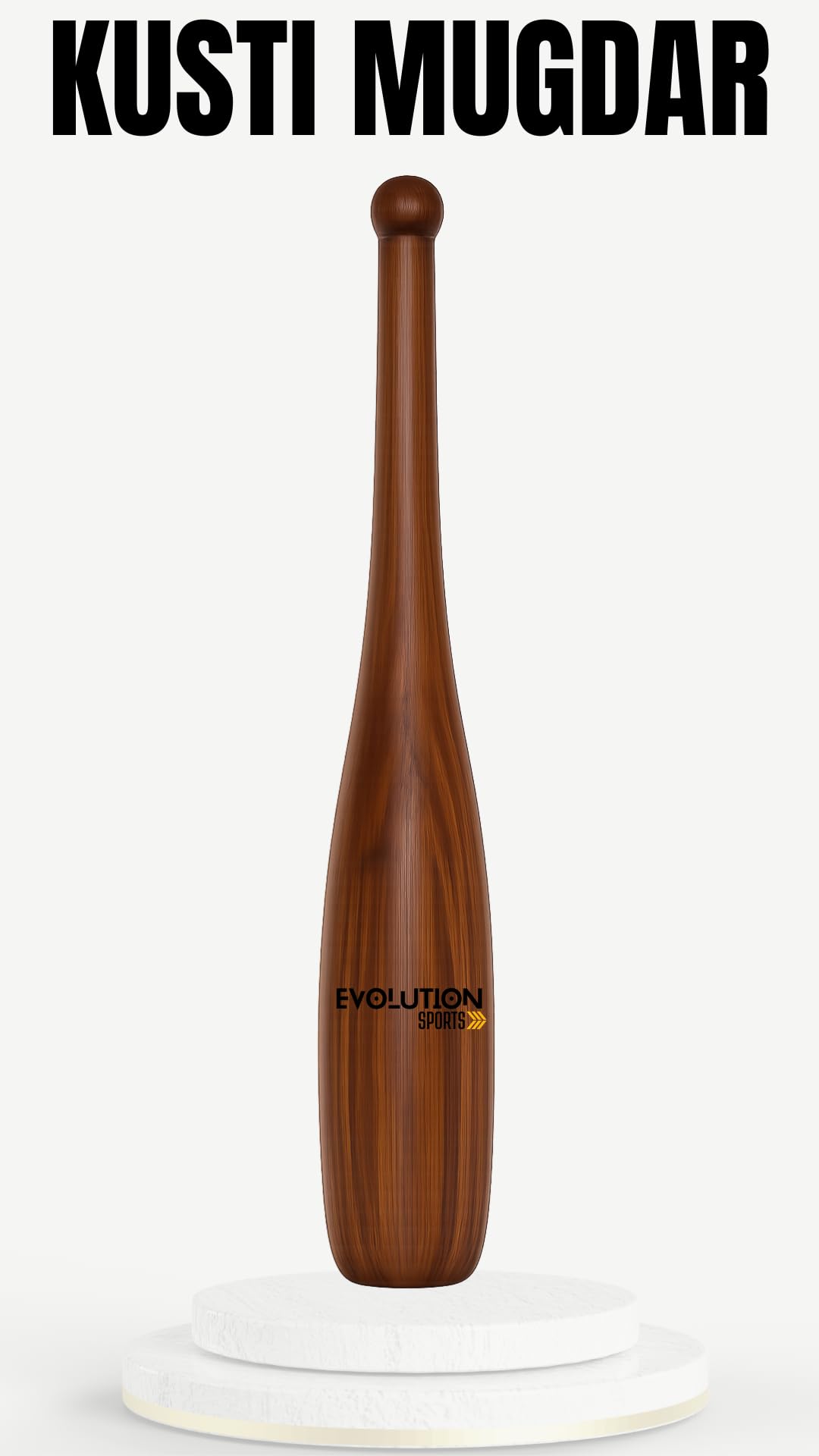 Evolution Sports Kusti Wooden Mugdar for Traditional Indian Workout – Handcrafted Akhada Clubbell for Strength & Endurance Training (4–10 KG) (10, Kilograms)-image-36