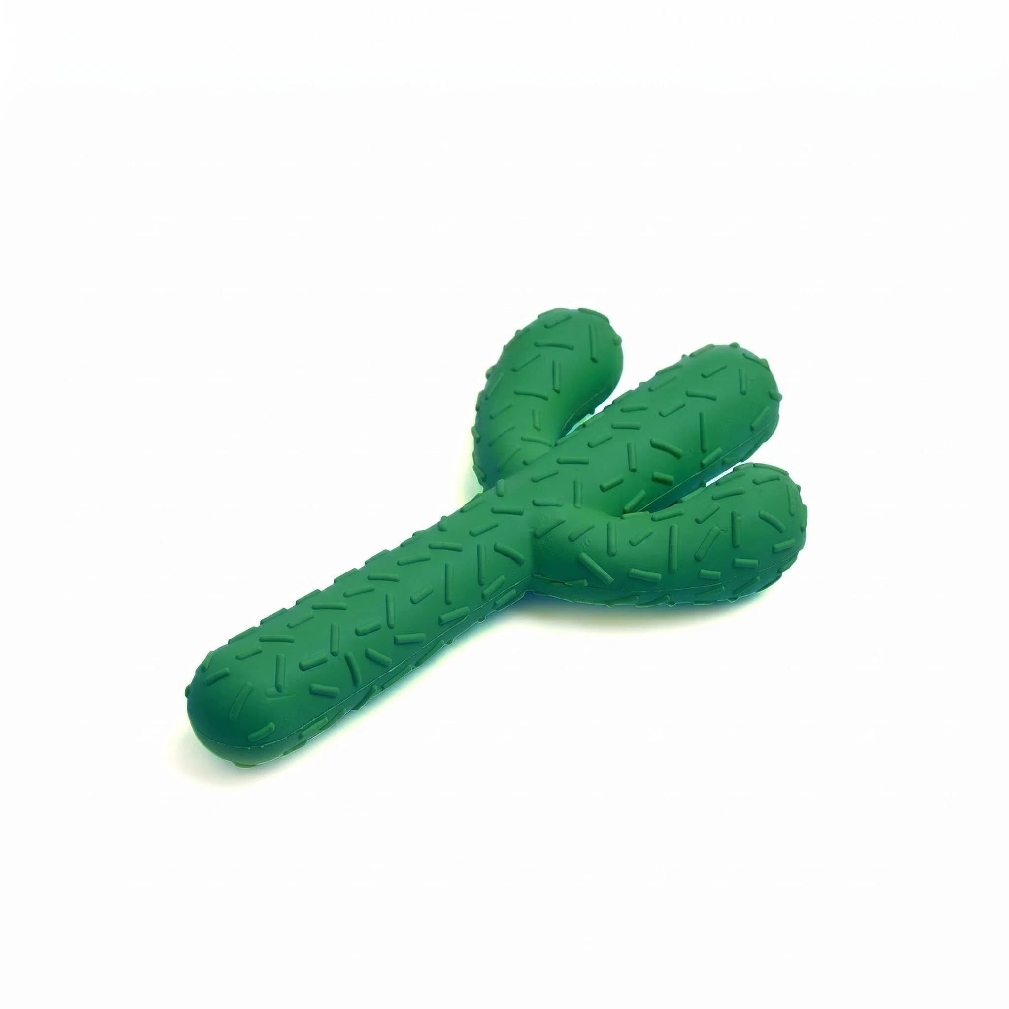 Larfraecy Indestructible Cactus Dog Toys for Aggressive Chewers Tough Natural Rubber Chew Toys for Medium Large Breeds Dogs, Dark Green Tough Dog Toys for Cleaning Teeth