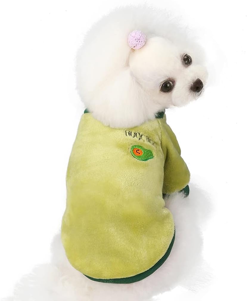 Winter Dog Clothes Pets Outfits Warm Clothes for Small Medium Dogs Costumes Coat Pet Jacket (Green S Code)