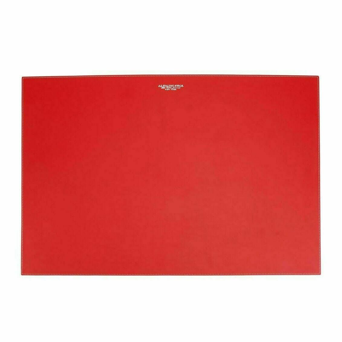 Sottomano da scrivania Spalding & Bros A.G. Desk Pad tappetino Pelle Leather office ufficio 60x40 cm 584245-Rosso