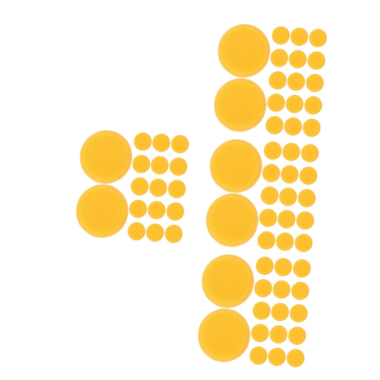 PRETYZOOM 80 Piezas Esponjas de Celulosa para Cocina Absorbentes y Reutilizables Esponjas Redondas de Textura de Panal Suaves y No para Limpieza de Cocina Baño y Coches Color Amarillo