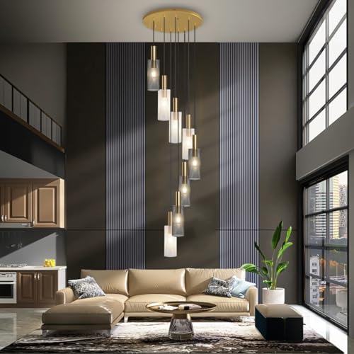Lampe suspendue E27 industrielle noire réglable pour escalier et restaurant - 2