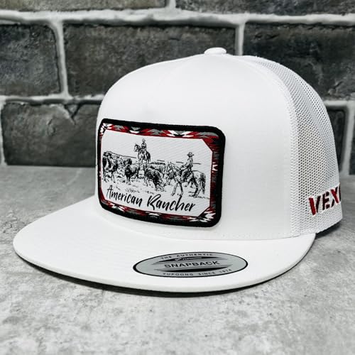 Image of Vexil American Rancher Adjustable Snapback Western Lifestyle Rodeo Southwest Inspired Meshback Hat