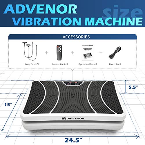 ADVENOR-Vibration-Plate-Exercise-Machine-3D-Whole-Body-Workout-Fitness-Platform-with-Loop-Bands-Silent-Motor-Speed-Control-1-99-Level-for-Home-Fitness-Weight-Loss