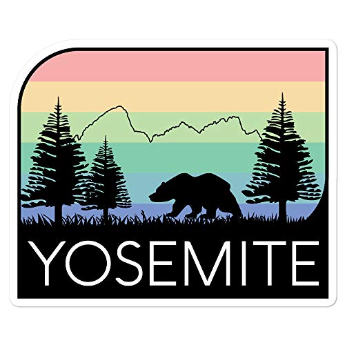 Shirtsurf Yosemite Sticker National Park California Vintage Retro Half Dome El Capitan Camping Hiking Rock Climbing Cali Norcal Northern California