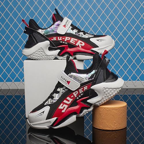 Lightweight Mesh Sneakers for Kids Girls Boys, Non-Slip EVA Sole with Hook Loop Closure & Protective Toe Cap4