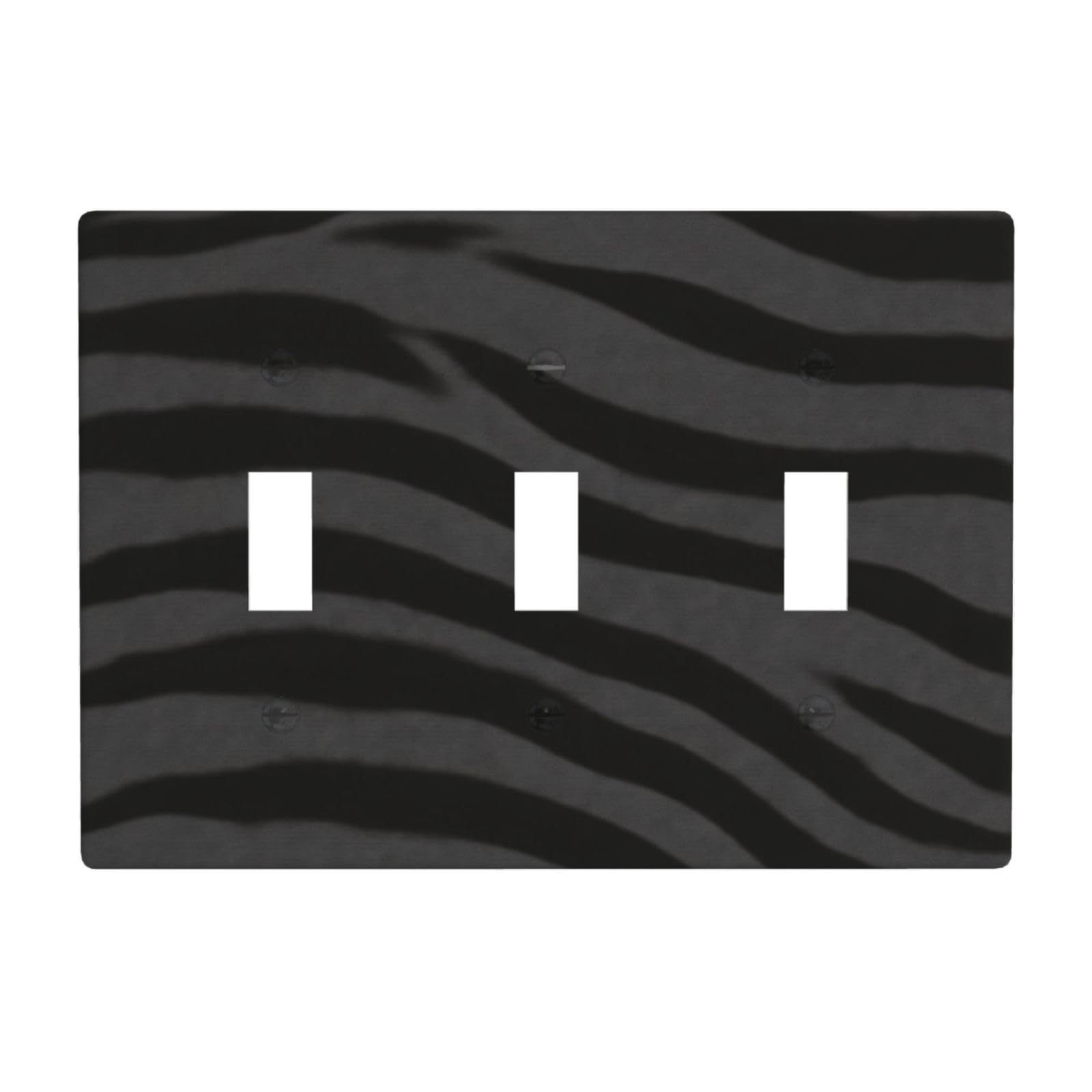 Dark Tiger Stripe 3 Gang Switch Plate Cover-Unbreakable Polycarbonate Wall Plate, Heat Resistant Toggle Switch Decor for Home