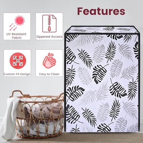 Image of Star Weaves Polyester Front Load Washing Machine Cover | Waterproof & Dustproof Protector | Compatible with LG 8 Kg & 9 Kg | Durable & Easy to Clean (Size - 61X61X86 Cm)