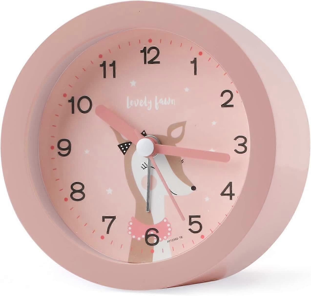 JOYHAPPST Sunrain Alarm Clock Children Without Ticking, Silent Cute Children Alarm Clock Loud, Extreme Night