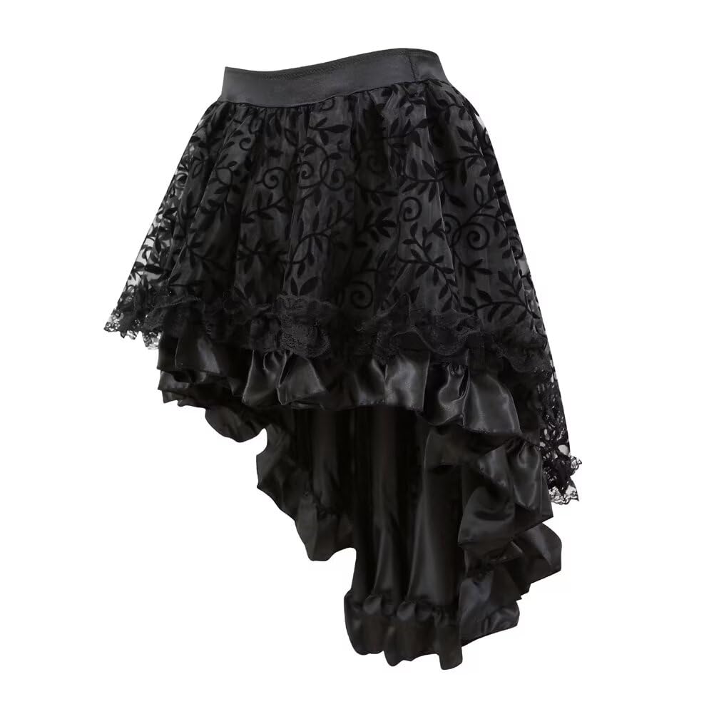 Josamogre Corset Bustier Jupe Femme Robe Dentelle Fleurs Gothique Lingerie Costume Drsss Serre Taille