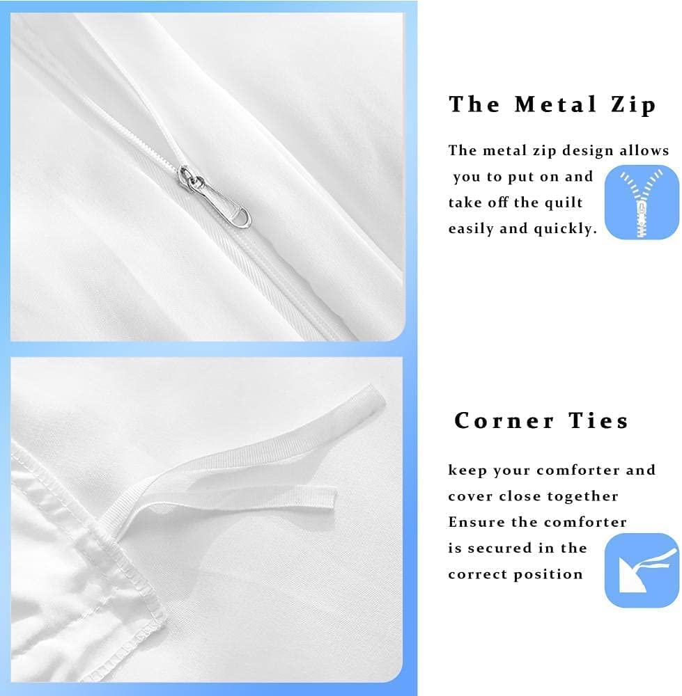 Copripiumino Matrimoniale Tennis Blu – Set Biancheria Letto In Microfibra 260x240 Con 2 Federe 50x80 – Reversibile Con Cerniera