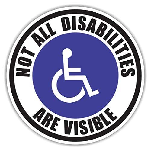 Not All Disabilities Are Visible Vinyl Decal Bumper Sticker Autism Awareness Disable