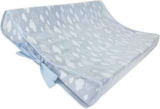 Trocador Para Bebê Nuvens Com Fundo Cinza + Azul Bebê Lindão! Bebê Querido