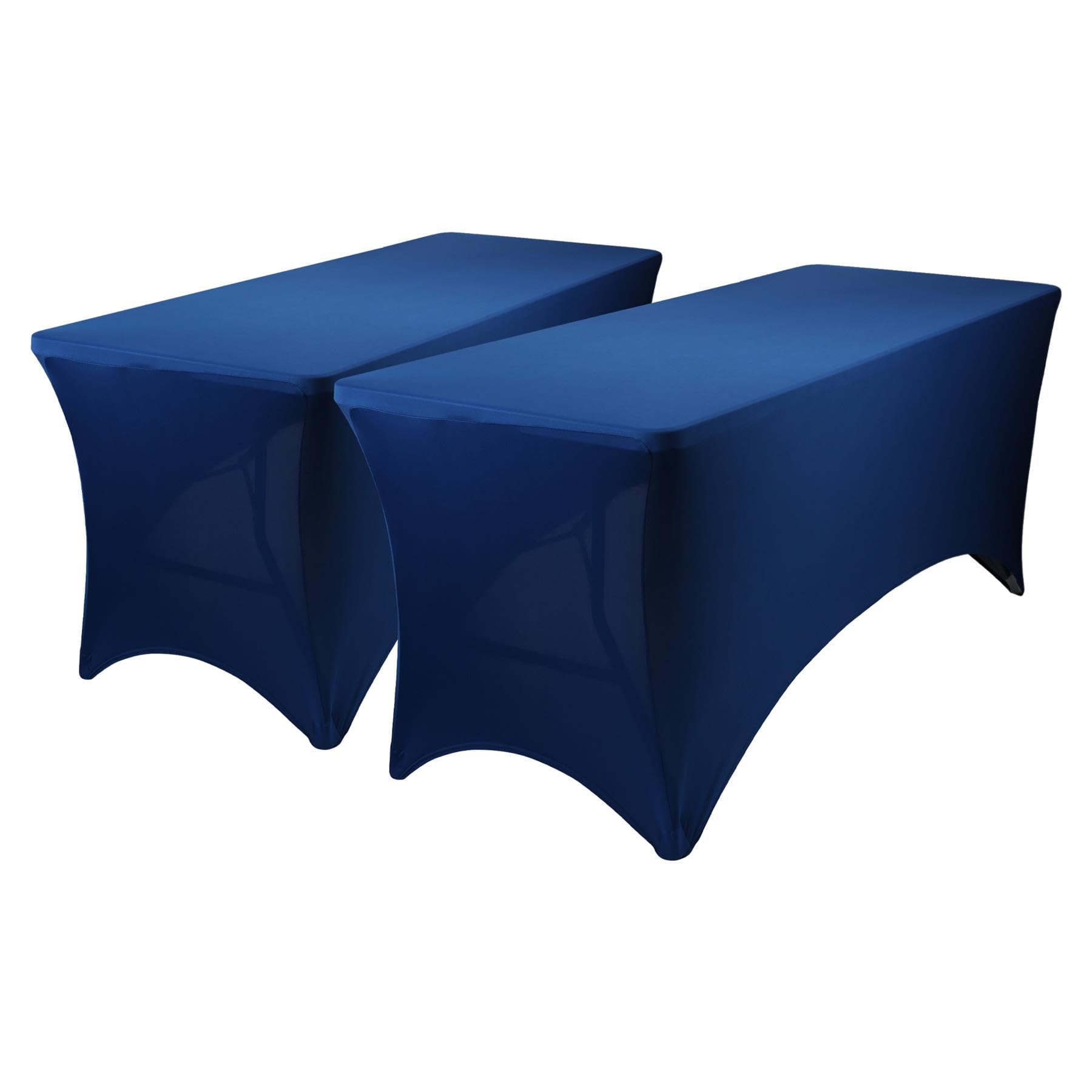 Harbour Housewares Rectangular Spandex Fitted Tablecloths6Ft (180Cm)Blue2X Elasticated Stretchy Table Cloth Cover from B&Q