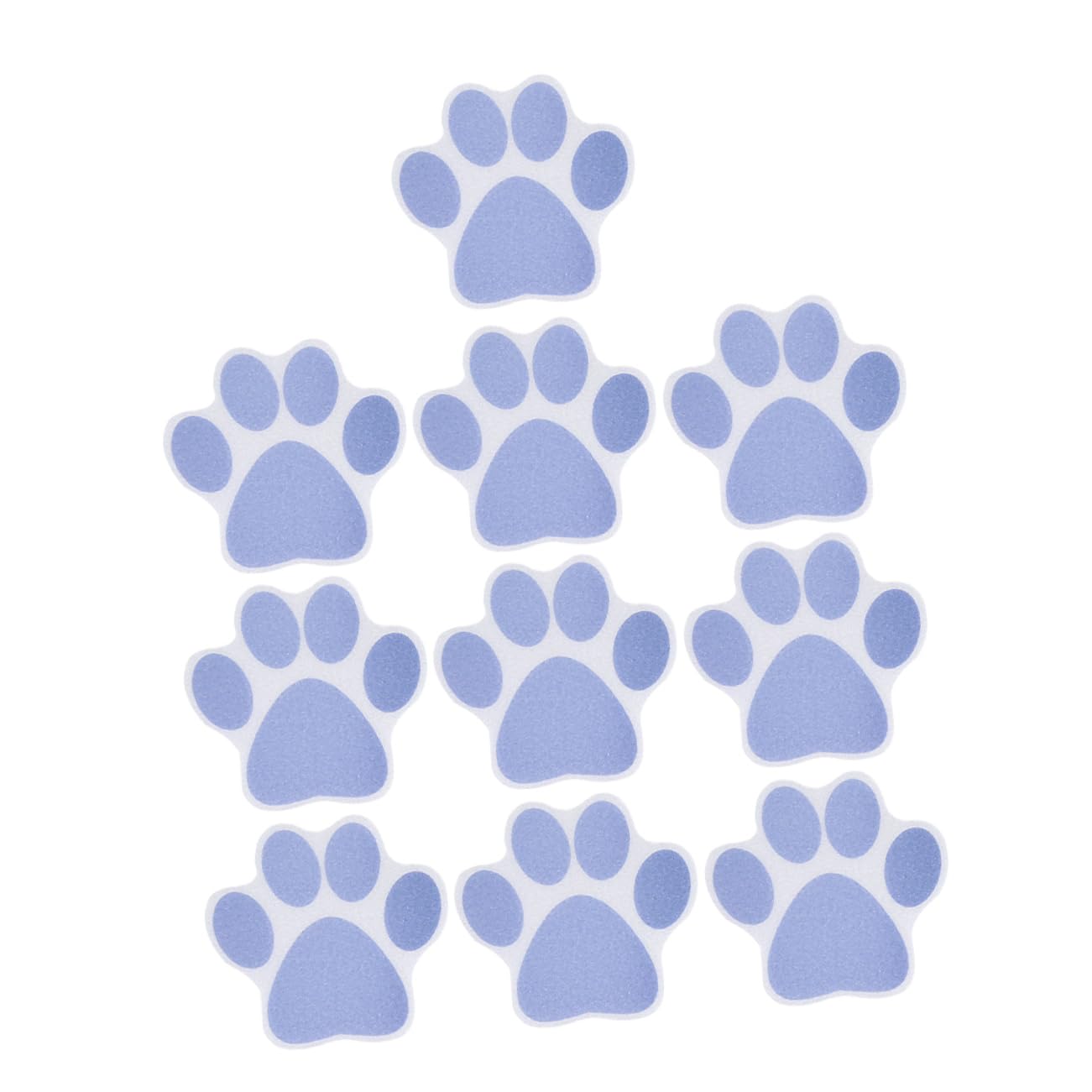 Ciieeo 10pcs Cartoon Dog Paw Anti-Slip Bathroom Stickers Self-Adhesive Bathtub Decals for Smooth Surfaces Peva Material for Home Decor