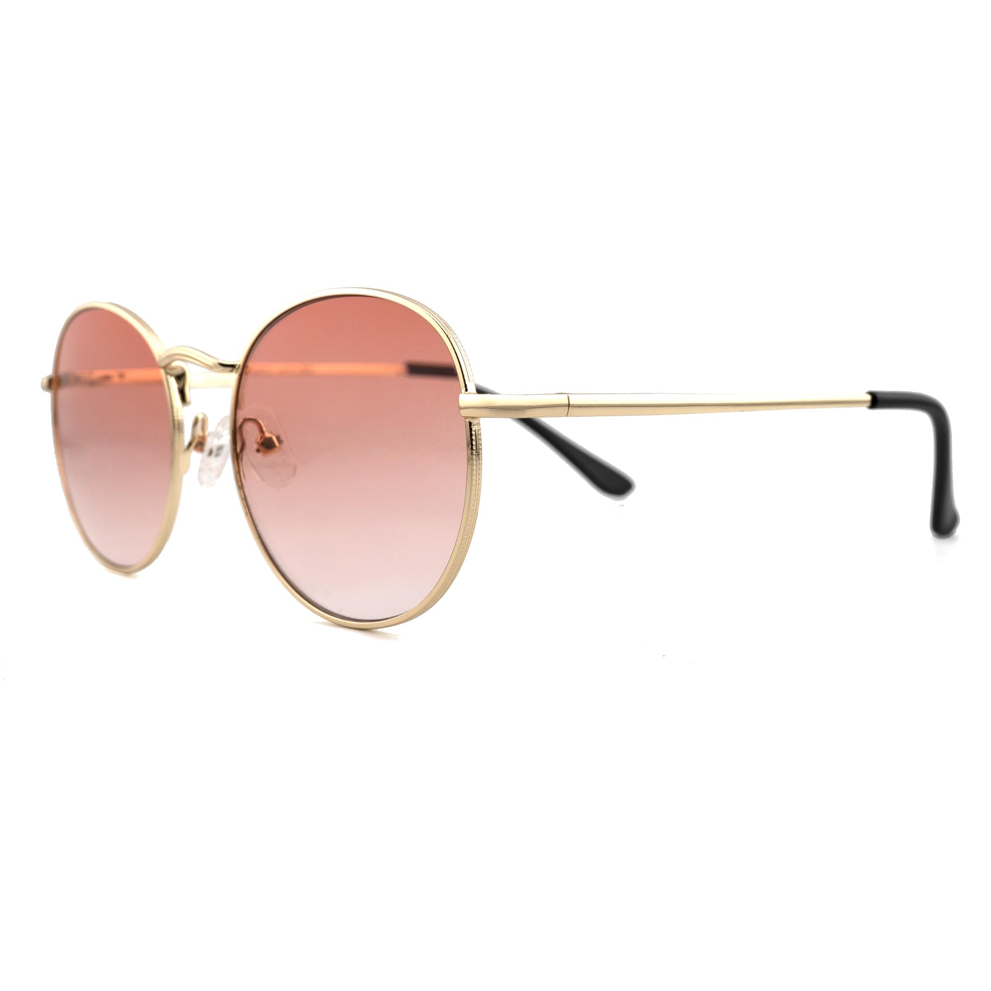 Photo 1 of SOPHILY Full Reader Sunglasses Women Men, Mens Womens Reading Sun Glasses Metal Round BLue Pink Yellow Lens NON BIFOCAL, Gold Frame Clear Pink Lenses, 2.0