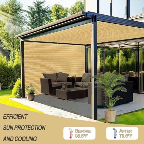 Toile d'ombrage avec œillets imperméable et durable pour terrasse