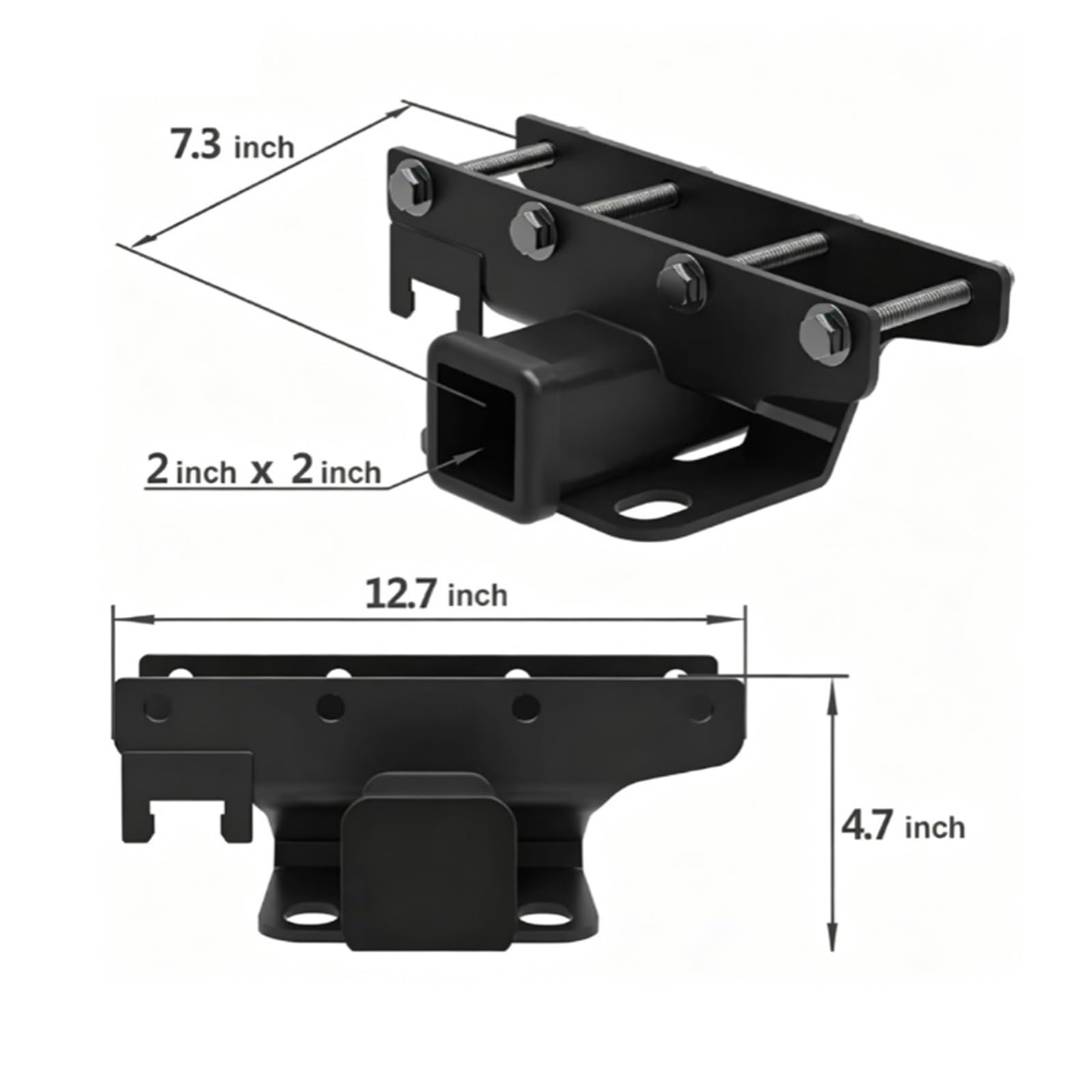Generico Copertura Gancio Traino paraurti Kit di Attacco Traino Posteriore Auto per Jeep per Wrangler JK JL JT 2007-2025 | 2018-2025 year