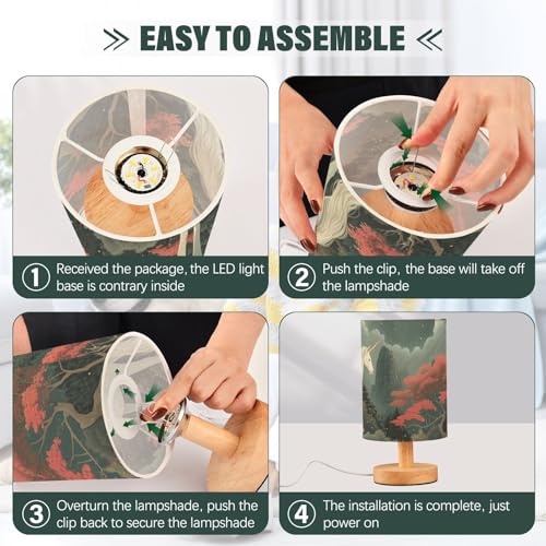 Lámpara de mesa estilo pintura china Unicornio miniatura 4