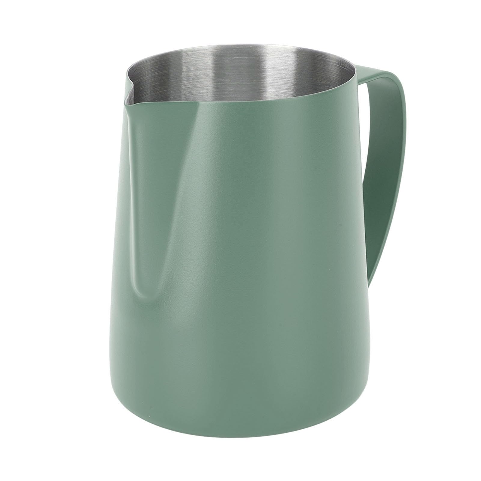 Jarra Para Espumar Leche, Jarra Humeante De Espresso De 480 Ml, Jarra De Leche De Acero Inoxidable, Taza Para Espumar Leche, Jarra Para Leche, Taza Para Café(Verde oscuro)