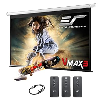 Elite Screens VMAX 3, 150-INCH 16:9, Electric Projector Screen Home Theater Gaming, VMAX150XWH3