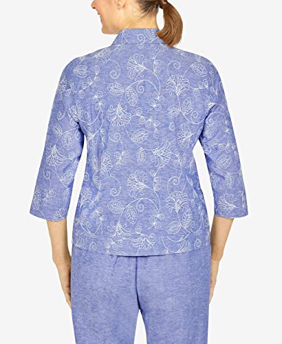 Veste en chambray légère confortable taille 14 broderie