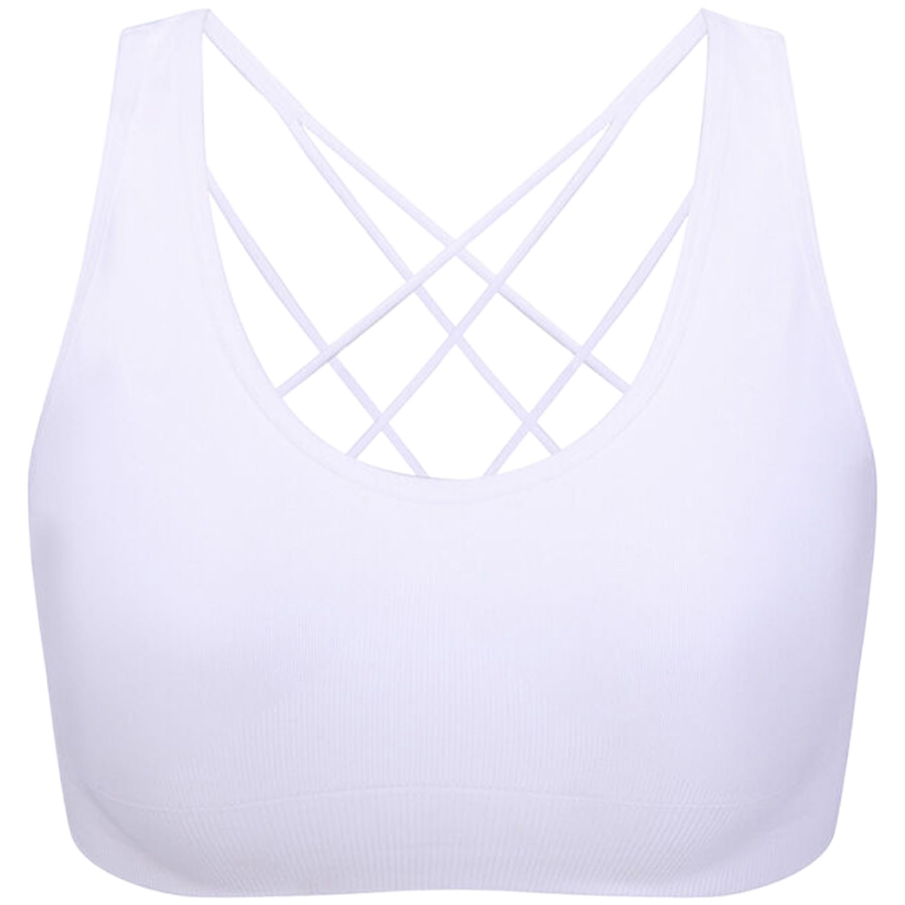 Women'S Strappy Sports Bra With High Impact Support