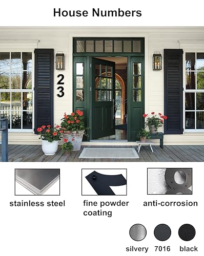nanlyiau 4in/10.2cm Floating House Number Black House Number Black Door Number Stainless Steel House Numbers Made of solid 304 Stainless Steel Floating Appearance Address Numbers(5) - Image 4